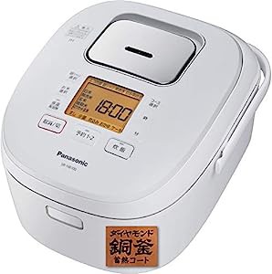 パナソニック 炊飯器 5.5合 IH式 ホワイト SR-HB100-W(中古品)