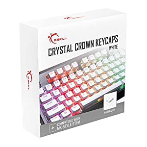 G.SKILL クリスタルクラウンキーキャップ - メカニカルキーボード用透明レ (中古品)