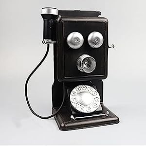 装飾電話機 アンティーク電話レトロ装飾電話ロータリーダイヤル電話装飾カ (中古品)