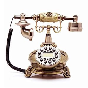 ヨーロッパのレトロな電話アンティークコード付きデジタルヴィンテージ電話(未使用の新古品)