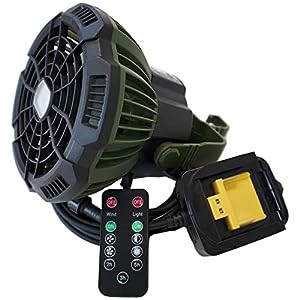 扇風機 マキタ バッテリー 互換 18v 14.4v 充電式 ケーブル5m LED USB サー(中古品)