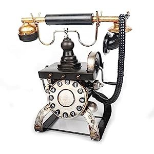 レトロなコード付き電話モデル - ヴィンテージ装飾電話、テーブルやカウン (中古品)