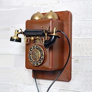 電話の装飾 壁に取り付けられたヴィンテージの電話の装飾 レトロな電話 メ (未使用の新古品)