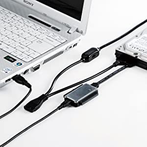 SANWA SUPPLY IDE/SATA-USB変換ケーブル 0.72m USB-CVIDE2(未使用の新古品)