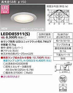 東芝(TOSHIBA) LEDダウンライト (LEDランプ別売り) LEDD85911(S)( 未使用の新古品)