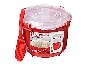 Sistema Red Rice Microwave Multicooker Steamer 2.6 Litre, 87.9 Oz, 11 (中古品)