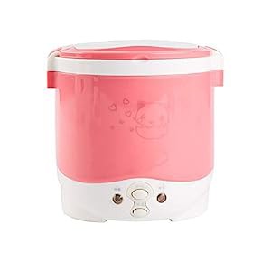 LIUOFHUA 電気ミニ炊飯器多機能電気ランチボックス二人用,Pink(中古品)