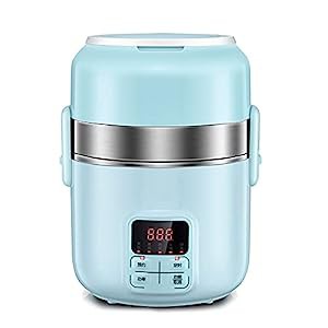 弁当箱炊飯器 電気ランチボックス二重層加熱電気ホットポットポータブルヌ (中古品)