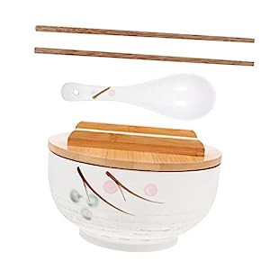 Cabilock 1 セット 陶器 麺 丼 麺 丼 蓋付き 和風 ラーメン ラーメン 丼 蓋(中古品)