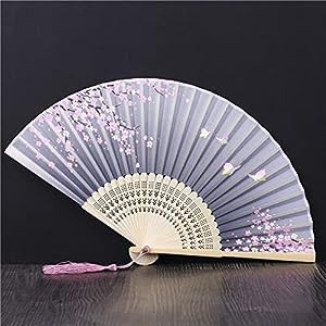扇子 レディース, 女性用夏 シルク 日本のチャイナドレス 小道具 クラシカ (中古品)