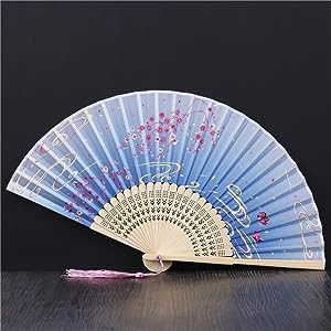 扇子 レディース, 女性用夏 シルク 日本のチャイナドレス 小道具 クラシカ (中古品)