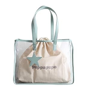 [PUPPAPUPO] プッパプーポ プールバッグ 巾着付き ビーチバッグ クリア (02(中古品)