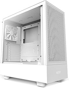 NZXT H5 Flow ミドルタワー PCケース White CC-H51FW-01 CS8550(中古品)