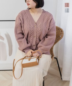 ケーブル ニット カーディガン 大きい サイズの通販|au PAY マーケット