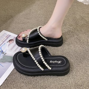 韓国ファッション 厚底サンダル 美脚 パール サンダル レディース サンダル シューズ 靴 厚底 疲れない サンダル レディースサンダル