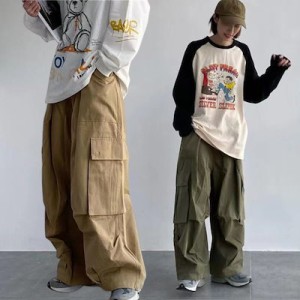 韓国ファッションズボン 運動ヒップホップズボン こうぐズボン ポケットパンツ学生20代