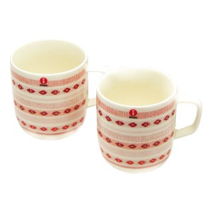 iittala Sarjaton (イッタラ サルヤトン) マグカップ 360ml ティッキ レッド（赤） ペアセット ギフトボックス入り　〔代引不可〕