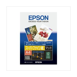 （まとめ） エプソン EPSON純正プリンタ用紙 スーパーファイン紙（マット紙） KA4100SFR 100枚入 〔×3セット〕〔代引不可〕