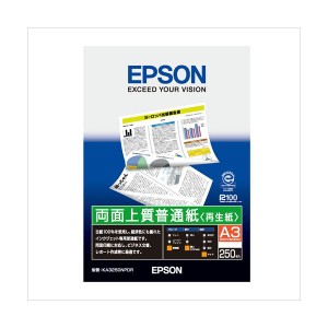 （まとめ） エプソン EPSON純正プリンタ用紙 両面上質普通紙（再生紙） KA3250NPDR 250枚入 〔×2セット〕〔代引不可〕