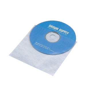 (まとめ)サンワサプライ CD・CD-R用不織布ケース(100枚セット) FCD-F100〔×10セット〕〔代引不可〕