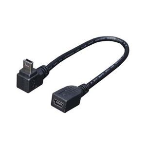 (まとめ)変換名人 USBmini L型ケーブル延長20(下L) USBM-CA20DL〔×10セット〕〔代引不可〕