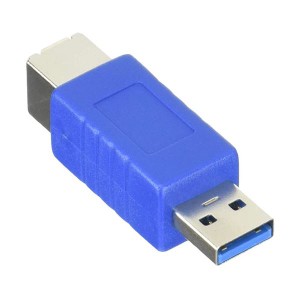 (まとめ)変換名人 変換プラグ USB3.0 B(メス)-A(オス) USB3BB-AA〔×10セット〕〔代引不可〕