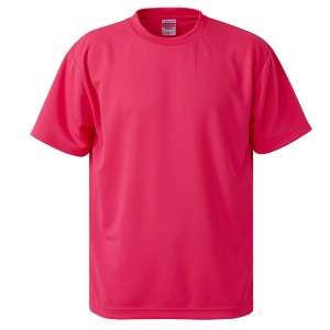 UVカット・吸汗速乾・5枚セット・4.1オンスさらさらドライ Tシャツ蛍光ピンク XL〔代引不可〕
