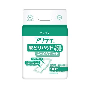 （まとめ） 日本製紙クレシア アクティ尿とりパッド450ふっくら30枚〔×10セット〕〔代引不可〕