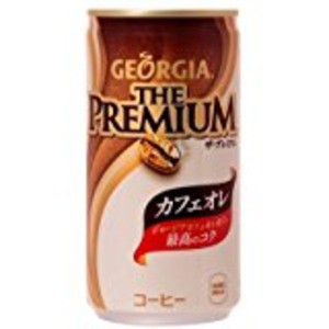 〔まとめ買い〕コカ・コーラ ジョージアザ・プレミアムカフェオレ 缶 185g×30本（1ケース）〔代引不可〕