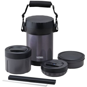 〔THERMOS サーモス〕 ランチジャー/保温弁当箱 〔ミッドナイトブルー〕 男性向け 大容量 ステンレス〔代引不可〕