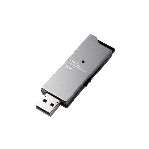 エレコム USBメモリー／USB3.0対応／スライド式／高速／DAU／16GB／ブラック MF-DAU3016GBK〔代引不可〕