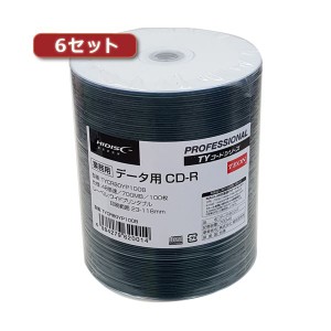 6セットHI DISC CD-R（データ用）高品質 100枚入 TYCR80YP100BX6〔代引不可〕