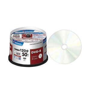 （まとめ）バーベイタム 録画用DVD-R 120分1-16倍速 シルバーレーベル スピンドルケース VHR12J50VS1 1パック(50枚) 〔×3セット〕〔代引