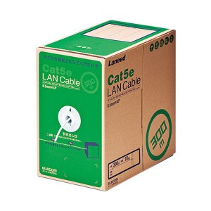 エレコム EU RoHS指令準拠LANケーブル(Cat5e 単線) ホワイト 300m LD-CT2/WH300/RS 1本〔代引不可〕