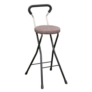 折りたたみ椅子 〔4脚セット ブラウン×ブラック〕 幅36cm 日本製 スチールパイプ〔代引不可〕