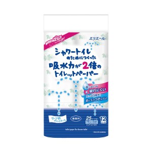 （まとめ）大王製紙 吸水力が2倍のトイレットペーパー12ロール（×10セット）〔代引不可〕