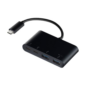 エレコム USBType-Cコネクタ搭載USBハブ（PD対応）ブラック U3HC-A423P5BK 1個〔代引不可〕