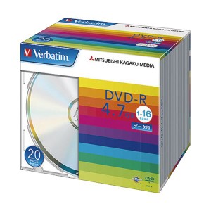 （まとめ）バーベイタム データ用DVD-R4.7GB 16倍速 ブランドシルバー 薄型ケース DHR47J20V1 1パック（20枚）〔×5セット〕〔代引不可〕