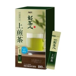 （まとめ）味の素AGF 新茶人インスタントティースティック 宇治抹茶入り上煎茶 0.8g 1セット（300本：100本×3箱）〔×3セット〕〔代引不