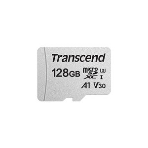 トランセンドジャパン 128GB UHS-I U3 A1 microSDXC Card w/o Adapter(TLC) TS128GUSD300S〔代引不可〕