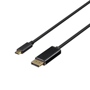 バッファロー（サプライ） ディスプレイ変換ケーブル USB Type-C - DisplayPort 2m ブラック BDCDP20BK〔代引不可〕