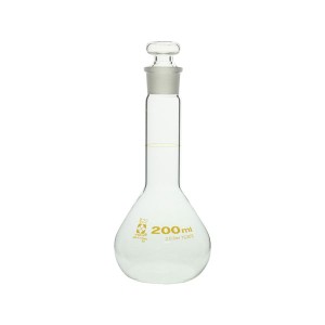 メスフラスコ 短形 200mL 〔023080-200〕〔代引不可〕