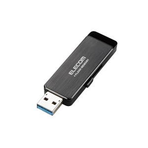 エレコム USB3.0ハードウェア暗号化USBメモリ 4GB ブラック MF-ENU3A04GBK 1個〔代引不可〕