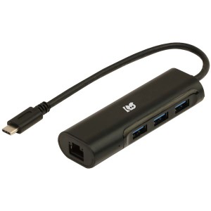 ラトックシステム USB Type-C ギガビット対応LANアダプター USBハブ付き RS-UCLAN-H3〔代引不可〕