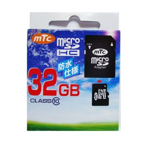mtc microSDHCカード 32GB class10 （PK） MT-MSD32GC10W （UHS-1対応）〔代引不可〕