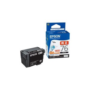 （まとめ）EPSON インクカートリッジ ICBK76 ブラック〔×3セット〕〔代引不可〕