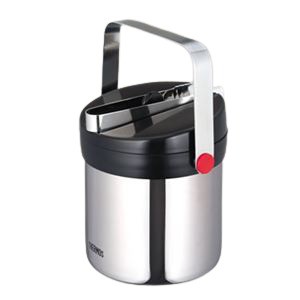 〔12個セット〕 THERMOS サーモス アイスペール 氷入れ 約幅15.5cm 1.3L ブラック ステンレス 真空断熱 2重構造 魔法瓶構造〔代引不可〕