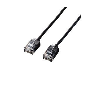 〔5個セット〕エレコム LANケーブル/CAT6A/スーパースリム/2.0m/ブラック LD-GPASS/BK2X5〔代引不可〕