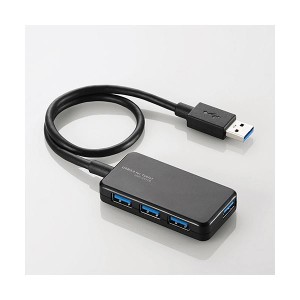 エレコム 4ポートUSB3.0ハブ ブラック U3H-A411BBK 1個〔代引不可〕