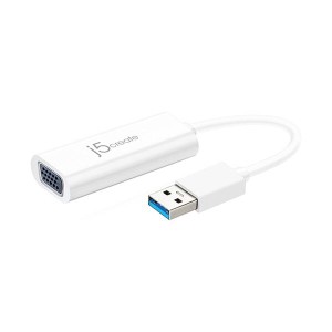 j5 Create USB3.0 toVGA スリム ディスプレイ アダプター ホワイト JUA214 1個〔代引不可〕